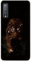 ADEL Siliconen Back Cover Softcase Hoesje voor Samsung Galaxy A7 (2018) - Tijger Stoer