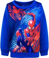 Spiderman sweater blauw maat 98