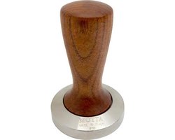 Motta Koffie Tamper Slim Hout/RVS flat base - 58 mm