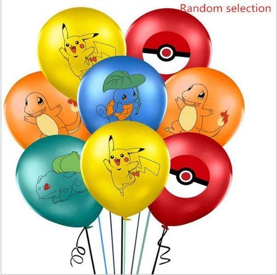 20 stuks Pokemon ballonnen multicolor