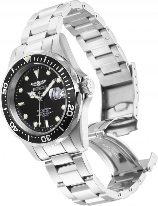 bol.com Invicta Pro Diver 8932 horloge - Mannen - Zilverkleurig Ø 37.5 mm