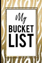 My Bucket List: Gold Zebra Skin On White Background Classic Gift