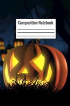 Composition Notebook: Halloween Pumpkin College Ruled Notebook For Kids Teens Adults To Write Notes And Document Halloween Recipes
