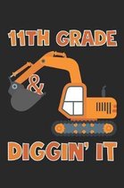 11th Grade Squad - Excavator Back To School Gift - Notebook For Eleventh Grade Boys - Boys Construction Writing Journal: Medium College-Ruled Journey