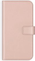Selencia Hoesje Geschikt voor Samsung Galaxy S20 Plus Hoesje Met Pasjeshouder - Selencia Echt Lederen Bookcase - Roze