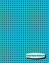 Graph Paper Notebook: 80s 90s Retro Themed - 5x5 Ruled - Large (8.5'' x 11'') 120 pages - Blue with Black Dots Cover