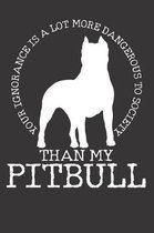 PITBULL Notebook Journal: PITBULL Notebook Journal College Ruled 6 x 9 120 Pages
