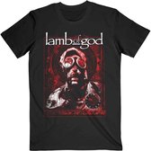 Lamb Of God Heren Tshirt -S- Gas Masks Waves Zwart