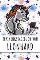 Trainingstagebuch von Leonhard: Personalisierter Tagesplaner f�r dein Fitness- und Krafttraining im Fitnessstudio oder Zuhause