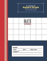 Amiesk Notebook - Math Notebook - Square graph pages - 7x10 1inch square graph -140 pages (7.44 x 9.69 inch)