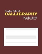 Calligraphy Practice Book - AmyTmy Notebook - 100 pages - 8.5 x 11 inch - Matte Cover