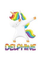 delphine: delphine 6x9 Journal Notebook Dabbing Unicorn Rainbow