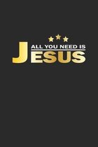 All you need is Jesus: Notizbuch Geschenk-Idee - Karo - A5 - 120 Seiten