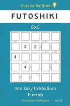 Puzzles for Brain - Futoshiki 200 Easy to Medium Puzzles 5x5 vol.21