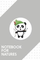 Notebook for Natures: Dotted Journal with Panda forest Archer Design - Cool Gift for a friend or family who loves bear presents! - 6x9'' - 18
