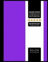 Graph Paper Composition Notebook: Graphing Paper, 4x4 Quad Ruled, 4 Squares Per Inch (Large, 8.5x11 in.)