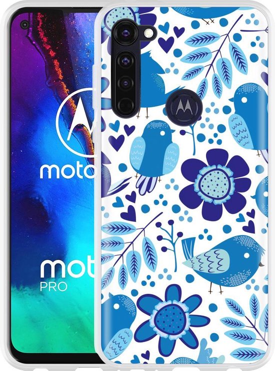 Motorola Moto G Pro Hoesje Blue Bird and Flowers | bol.com