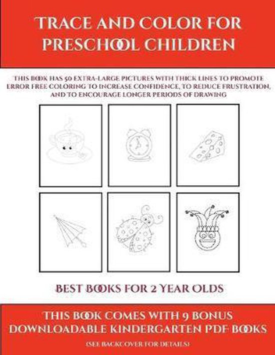 Best Books for 2 Year Olds (Trace and Color for preschool children