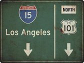 Signs-USA Verkeersbord - Amerika - Los Angeles - grunge - Wandbord - 60 x 45 cm