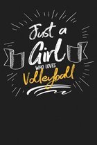 Just a Girl Who Loves Volleyball: 120 Page Dot-Grid Notebook