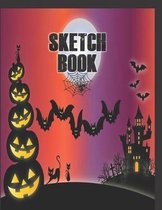 Sketchbook: Cute Halloween Gift Book, large 8.5 x 11in pages for drawing doodling sketching or making memories