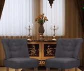 Fauteuil 2 stuks (Incl LW anti kras viltjes)  - Lounge stoel / Relax stoel / Chill stoel - Lounge Bankje / Lounge Fauteil - Cocktail stoel