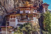 Poster Tijgernest Klooster -  50 x 70 cm  - Zuid-Oost Azië - Bhutan - Boeddhisme