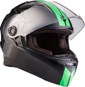 ARMOR AF-78 integraalhelm full face scooterhelm, motorhelm street fighter, Groen, M, hoofdomtrek 57-58cm