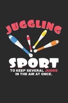 Juggling sport: 6x9 Juggling - blank with numbers paper - notebook - notes