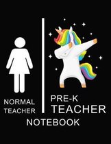 Normal Teacher pre-k Teacher Notebook: Teacher Notebook, unicorn cover / 8.5 x 11