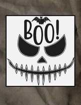 Boo!: Scary Mask - Great Halloween Coloring And Sketchbook for Primary School Kids 5 To 7 Years Old With Big Not-So-Scary Pi