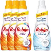 Robijn Combi 3 Colour & 1 Stralend wit Klein & Krachtig wasmiddel voordeelverpakking 4 X 20 Scoop