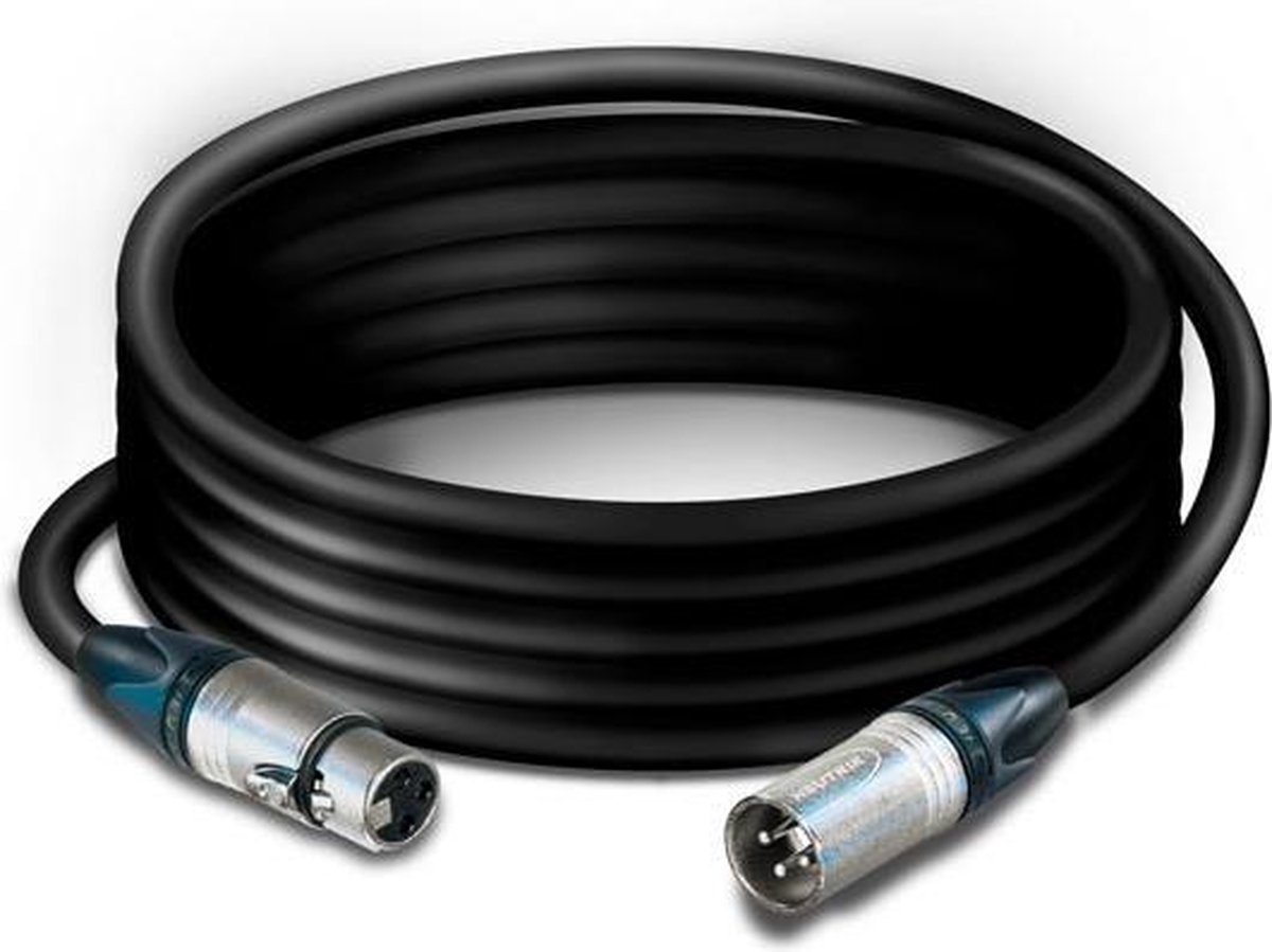 Tasker-Neutrik-XLR-XLR-Audiokabel-Microfoonkabel-RF313black-Tasker C114 met-Lengte: 3 meter-Handgemaakt NL