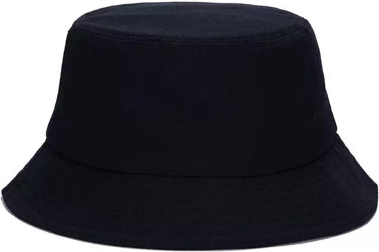 Bucket Hat - Zwart - unisex - Strandhoed - Zonnehoedje - Regenhoedje
