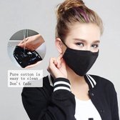 mondmasker / mondkapje herbruikbaar – zwart – 2 extra filters + verlenger