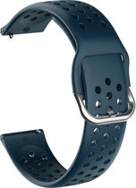 Siliconen Smartwatch bandje - Geschikt voor  Samsung Galaxy Watch 42mm siliconen bandje met gaatjes - rock green - Horlogeband / Polsband / Armband