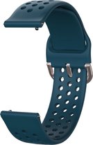 Siliconen Smartwatch bandje - Geschikt voor  Huawei Watch GT siliconen bandje met gaatjes - rock green - 42mm - Horlogeband / Polsband / Armband