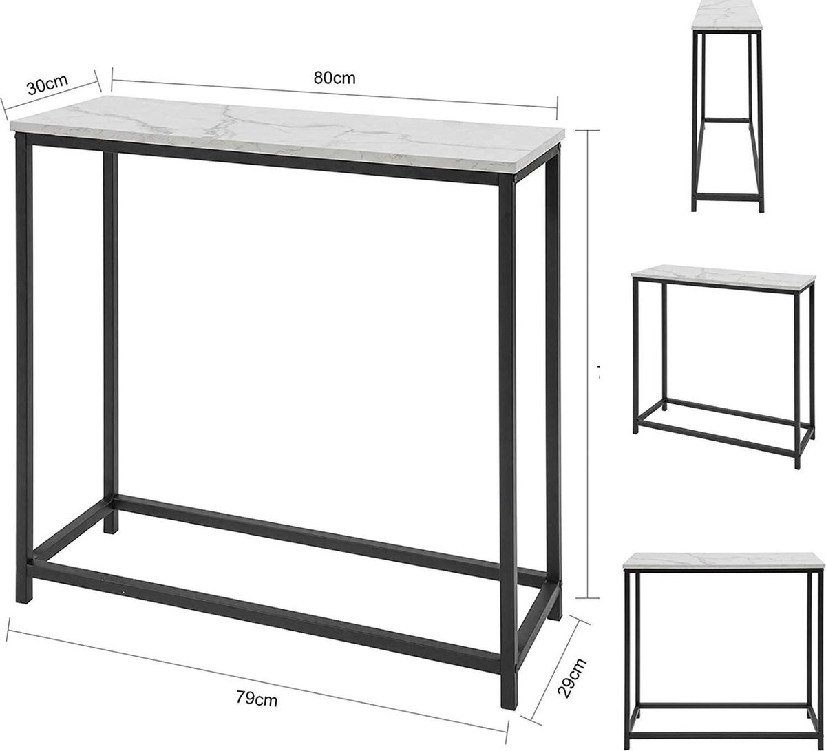 Consolle D'Ingresso Lola Home In Metallo E Legno - 80x75x30 Cm, Stile Industriale - Foto 5