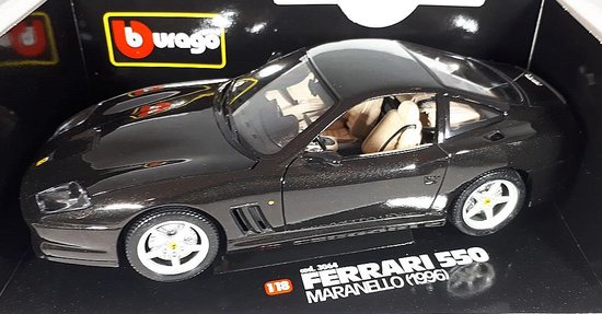 Ferrari 550 Maranello 1996 Burago 1/24 - Label Emmaüs