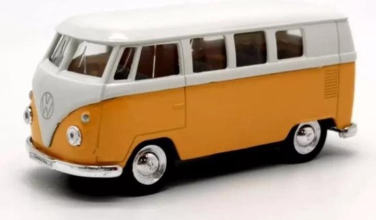 vragen haat ader 1963 Volkswagen T1 Bus (Geel/Wit) 1/34 Welly | Samba modelauto -  schaalmodel -... | bol.com