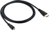 Volledige 1080P video HDMI naar micro HDMI-kabel voor GoPro HERO 4 / 3+ / 3/2/1 / SJ4000, lengte: 1,5 m