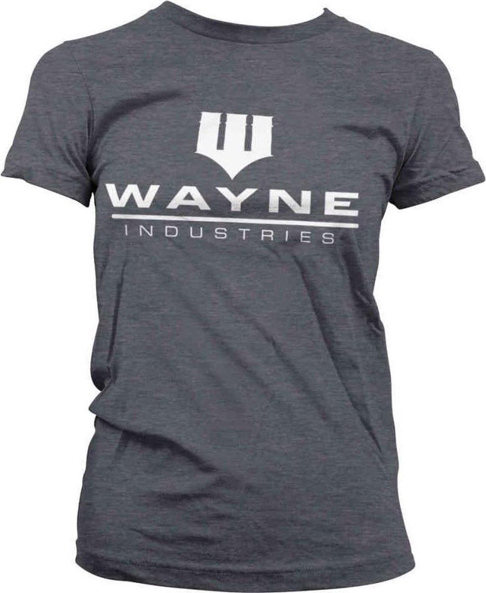 DC Comics Batman Dames Tshirt -L- Wayne Industries Logo Grijs