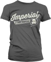 Star Wars Dames Tshirt -S- Varsity Imperial Stormtroopers Grijs
