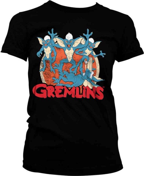 Gremlins Dames Tshirt -2XL- Group Zwart