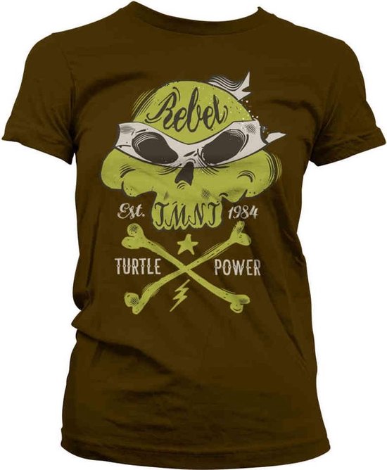 Teenage Mutant Ninja Turtles Dames Tshirt -2XL- Rebel Turtle Power Bruin