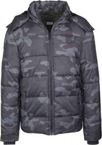 Urban Classics Hooded Puffer Jacket Camo dark camo