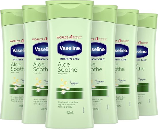 Vaseline Aloe Soothe Body Lotion - 6 x 400 ml - Pack économique | bol.com