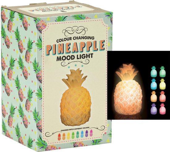 Onderscheiden ontvangen Hymne Ananas lamp - mood light - 8 kleuren - terras lamp - buiten binnen sfeer  lamp - nachtlamp | bol.com