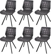 Eetkamerstoelen set 6 stuks (Incl LW anti kras viltjes) - Eetkamer stoelen - Extra stoelen voor huiskamer - Dineerstoelen – Tafelstoelen