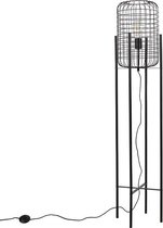 QAZQA bliss_vefa - Industriele Vloerlamp | Staande Lamp - 1 lichts - H 135 cm - Zwart - Industrieel - Woonkamer | Slaapkamer